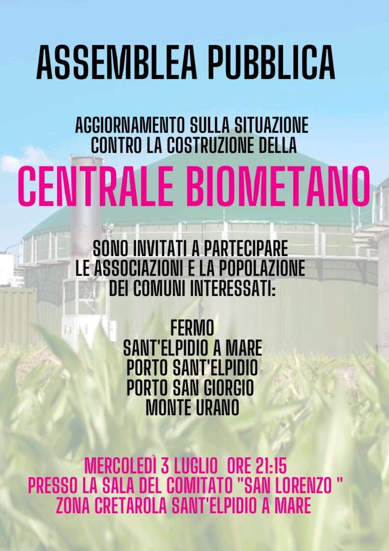 Assemblea pubblica a Cretarola contro centrale Biometano San Marco alle Paludi 